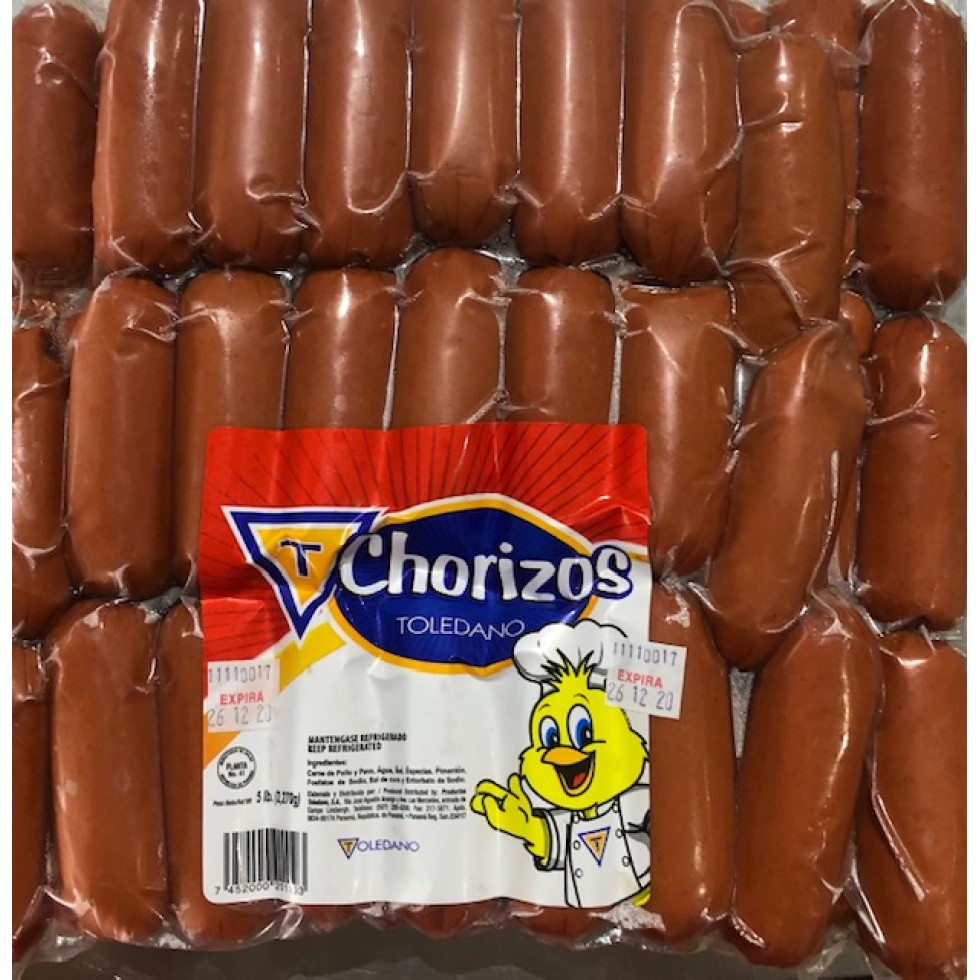 Toledano Chorizo De Pollo 5lbs